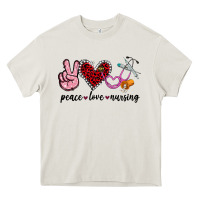 Cream peace love nursing Heavy Core Tee - Jasminsmagicworld