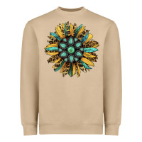 Mushroom Gemstone Sunflower Heavyweight Sweatshirt - RanaPortraitStore
