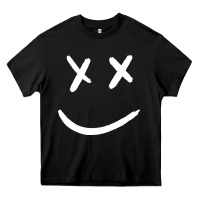 Black x eyed smiley face x eyes smiling Heavy Core Tee - artisFamous