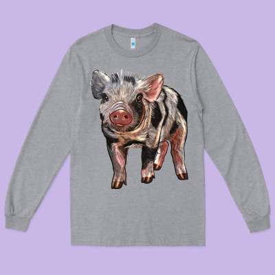 Baby Spotted Pig Long Sleeve Tee Designed By Lillyallendesigns