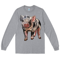 Heather Grey Baby Spotted Pig Long Sleeve Tee - LillyAllenDesigns