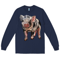 Navy Baby Spotted Pig Long Sleeve Tee - LillyAllenDesigns