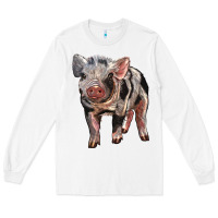 White Baby Spotted Pig Long Sleeve Tee - LillyAllenDesigns