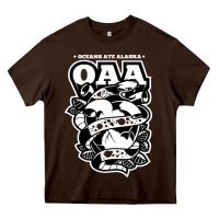 Chocolate Brown oceans ate alaska Heavy Core Tee - artisFamous