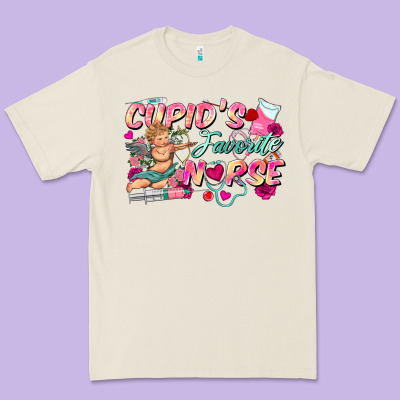 Cupid's Favorite Nurse Premium Tee Designed By Fadigitalartstudio