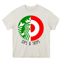 Cream sips and  trips Heavy Core Tee - artisFamous