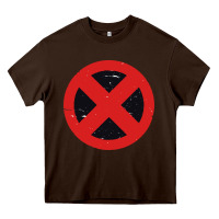 Chocolate Brown xmen symbol Heavy Core Tee - artisFamous