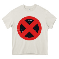 Cream xmen symbol Heavy Core Tee - artisFamous