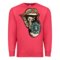 Cardinal Turquoise Gemstone Leopard Cowhide Tongue Premium Sweatshirt - Jasminsmagicworld