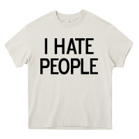 Cream i hate people Heavy Core Tee - artisFamous