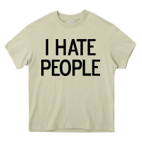 Mossy i hate people Heavy Core Tee - artisFamous
