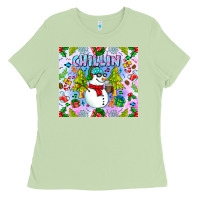 Matcha Chillin Snow Ladies Tee - CowhideDigitalArt