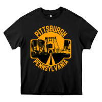 Black pittsburgh pennsylvania Heavy Core Tee - artisFamous