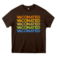 Chocolate Brown vaccinated retro Heavy Core Tee - artisFamous