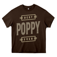 Chocolate Brown Mens Best Poppy Ever | Poppy Gift Heavy Core Tee - artisFamous