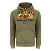 Vintage Olive firefighter gnomes Vintage Hoodie - Artiststas