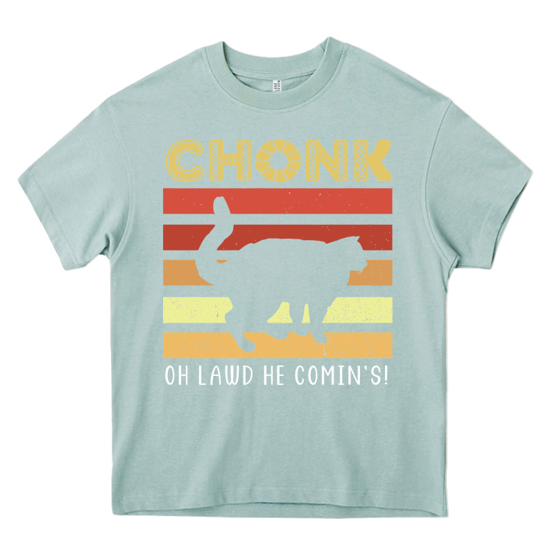 Chonk Cat Funny Cat Meme Cat Dad Cat Mom Heavy Core Tee by artisFamous | Teevron