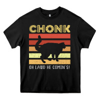 Black chonk cat funny cat meme cat dad cat mom Heavy Core Tee - artisFamous