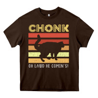 Chocolate Brown chonk cat funny cat meme cat dad cat mom Heavy Core Tee - artisFamous
