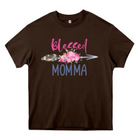 Chocolate Brown blessed momma Heavy Core Tee - artisFamous