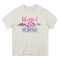 Cream blessed momma Heavy Core Tee - artisFamous