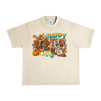 Sandshell Happy Turkey Day Urban Heavy Tee - CowhideDigitalArt