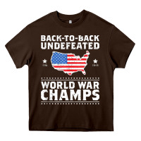 Chocolate Brown back to back undefeated world war champs Heavy Core Tee - artisFamous