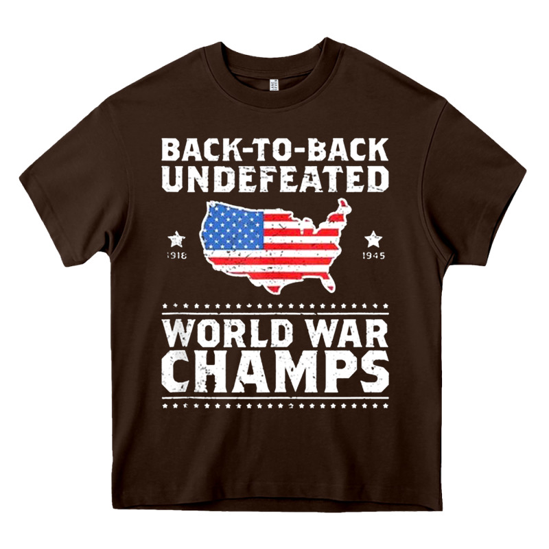 Back To Back Undefeated World War Champs Heavy Core Tee by artisFamous | Teevron