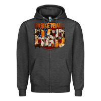 Charcoal Heather basketball dad Zipper Hoodie - Jasminsmagicworld