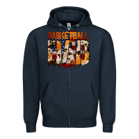 Navy basketball dad Zipper Hoodie - Jasminsmagicworld