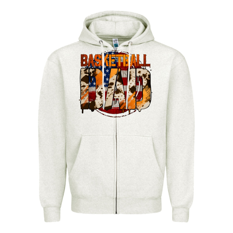 Basketball Dad Zipper Hoodie by Jasminsmagicworld | Teevron