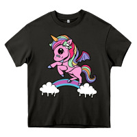 Asphalt cute unicorn Heavy Core Tee - artisFamous