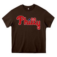 Chocolate Brown baseball philly Heavy Core Tee - artisFamous