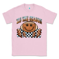 Bubblegum Pink tis the season football smiley face Classic Tee - BarkalooDesign