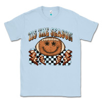 Dusty Blue tis the season football smiley face Classic Tee - BarkalooDesign