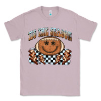 Lilac tis the season football smiley face Classic Tee - BarkalooDesign