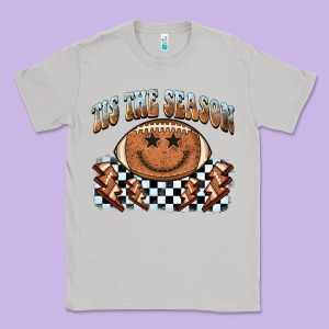 Tis The Season Football Smiley Face Classic Tee Designed By Barkaloodesign