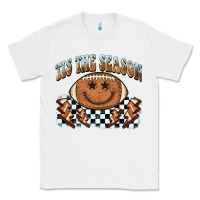 White tis the season football smiley face Classic Tee - BarkalooDesign