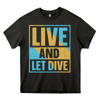 Asphalt Live And Let Dive Retro Style Heavy Core Tee - artisFamous