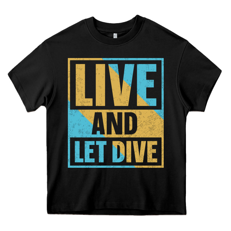 Live And Let Dive Retro Style Heavy Core Tee by artisFamous | Teevron