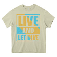 Mossy Live And Let Dive Retro Style Heavy Core Tee - artisFamous
