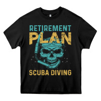 Black Retirement Plan Scuba Diving Heavy Core Tee - artisFamous