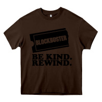 Chocolate Brown blockbuster be kind rewind Heavy Core Tee - artisFamous