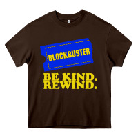 Chocolate Brown blockbuster be kind rewind Heavy Core Tee - artisFamous