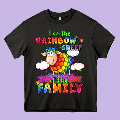 I Am The Rainbow Sheep Of The Family Heavy Core Tee Designed By Fadigitalartstudio