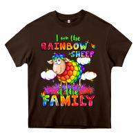 Chocolate Brown I am the rainbow sheep of the family Heavy Core Tee - FaDigitalArtStudio