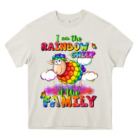 Cream I am the rainbow sheep of the family Heavy Core Tee - FaDigitalArtStudio