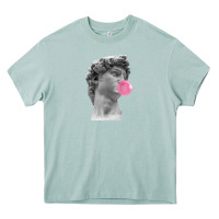 Arona Vaporwave statue head with bubblegum Heavy Core Tee - artisFamous