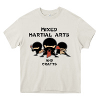 Cream mixed martial arts and crafts Heavy Core Tee - artisFamous