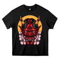 Black demon oni mask Heavy Core Tee - artisFamous